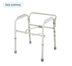 3 In 1 Commode Folding Bedside Commode Over Toilet Lifted Seat, Folds For Travel