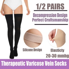 Gradient Compression with Silicone Band Unisex 20-30mmHg Best for Varicose Vein