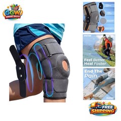 Plus Size Hinged Knee Brace – Open Patella Support for Knee Injuries, XXX-Large