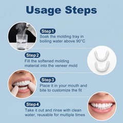 2 Pairs Adjustable Comfort Smiles for Self-Confidence – Unisex White Dental Alig