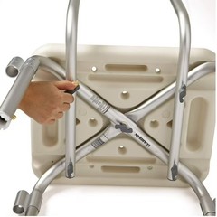 Medline Shower and Bath Chair with Back and Armrests for Elderly, 13.5-in Seat