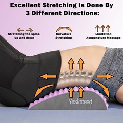 Back Stretcher Pillow – Back Pain Relief, Support for prolonged Sitting (Pink)