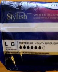 TENA Stylish Body Hugging Incontinence Underwear Super Plus Heavy Large 16 Count