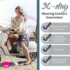 Mediven 20102 PLUS Calf High Open Toe 30-40mmHg Compression Socks – Beige – II