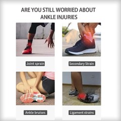 2 Pcs Adjustable Ankle Brace Compression Sleeve Support Fasciitis Pain Relief US