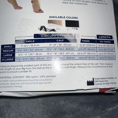 Truform Medical Stockings Large Beige Thigh High Extra Firm 30-40 mmHg