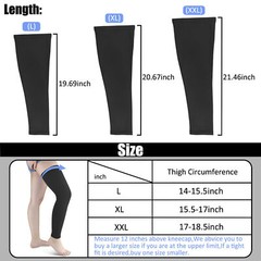 Compression Long Sleeve Support Leg Knee Brace Socks Sport Pain Relief Men Women