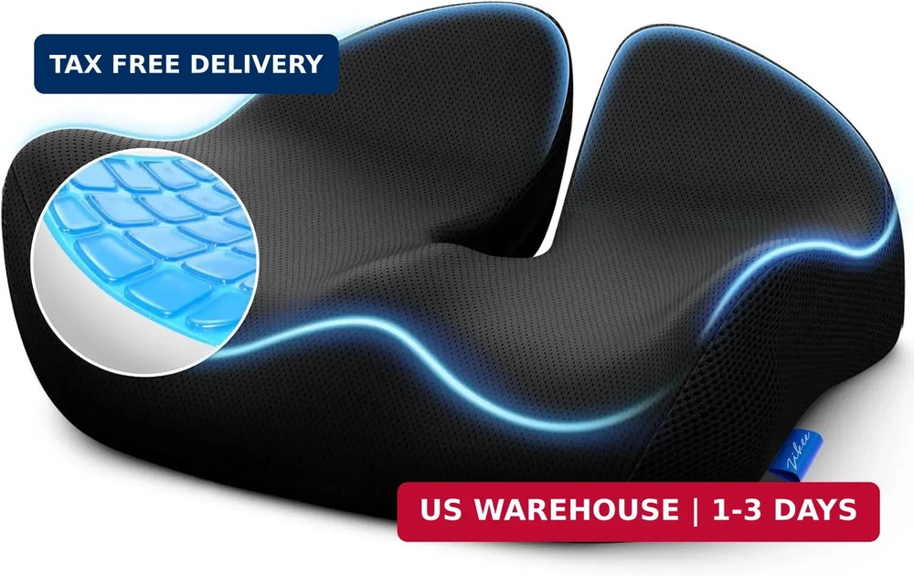 ZIKEE Pioneering Gel Seat Cushion for Sitting Without Stuffiness, Ergonomic Memo