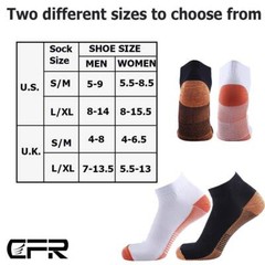 Copper Compression Ankle Socks Foot Heel Sleeve Arthritis Pain Relief Support US