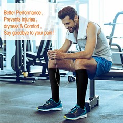 6-Pair Unisex Copper Energy Knee High Compression Socks 20-30mmHg S-XXL