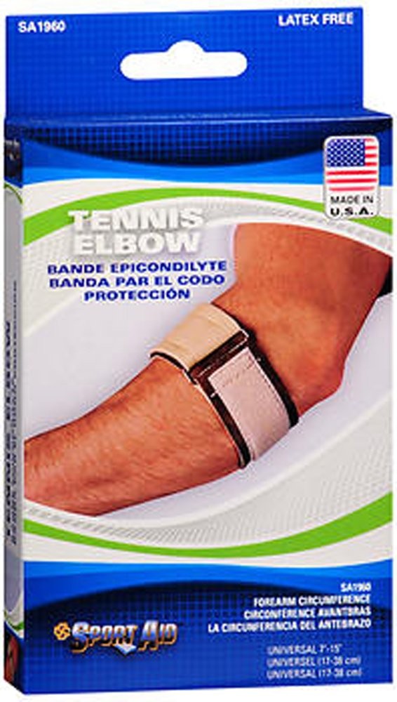 Sport Aid Tennis Elbow Universal (Forearm circum. 7-15 Inches) Brown/Beige Unive