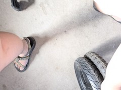 Quickie Composite 7 Spoke Wheelchair Wheel Pair 12-1/2″ Pneumatic Tires + Extra