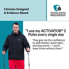 Urban Poling ACTIVATOR2®, Dark Gray/Cyan, 1 Pair – For Users Up to 6’4″