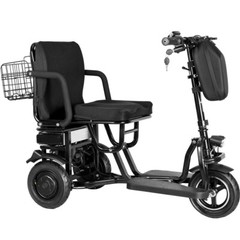 MotoTec Folding Mobility Electric Trike 48v 700w Motors Lithium – Black