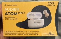 Audien Atom Pro 2 Rechargeable OTC Hearing Aids Wireless Hearing Amplifier New