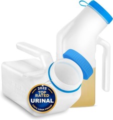 Male Urine Bottles 2 Pack (35 oz), Portable Urinals for Men Spill Proof Nighttim