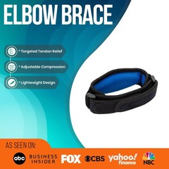 PhysFlex 2-Pack Elbow Brace for Men & One Size (Pack Of 2), Black 2)