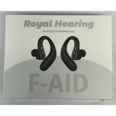 Royal Hearing F-AID Bluetooth Rechargeable Hearing Aids Sealed Wireless Black