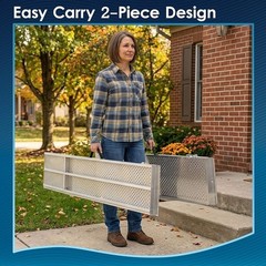 Portable Aluminum Ramp 800 lb Capacity Mobility Scooter Power Chair Access New