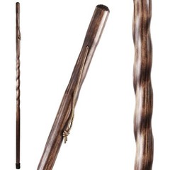 Brazos 55″ Twisted Trail Blazer Handcrafted Walking Stick Brown Made in The