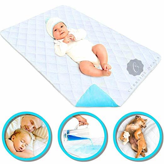 New Curbside Deals Waterproof Bed Pad, 34″ x 52″ for Adults, Kids, and Pets