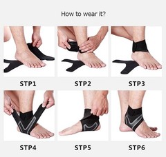 Ankle Brace Compression Support for Running Sports Gym Men Women Adjustable