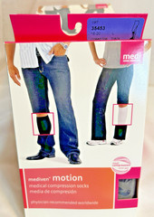 Mediven lot 6 Pair Motion Compression Socks Black Sz Large 16-20 Calf Free Ship