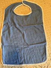 9 Adult Cotton Terry Bibs Reusable Washable Clothing Protectors Good Used Cond.