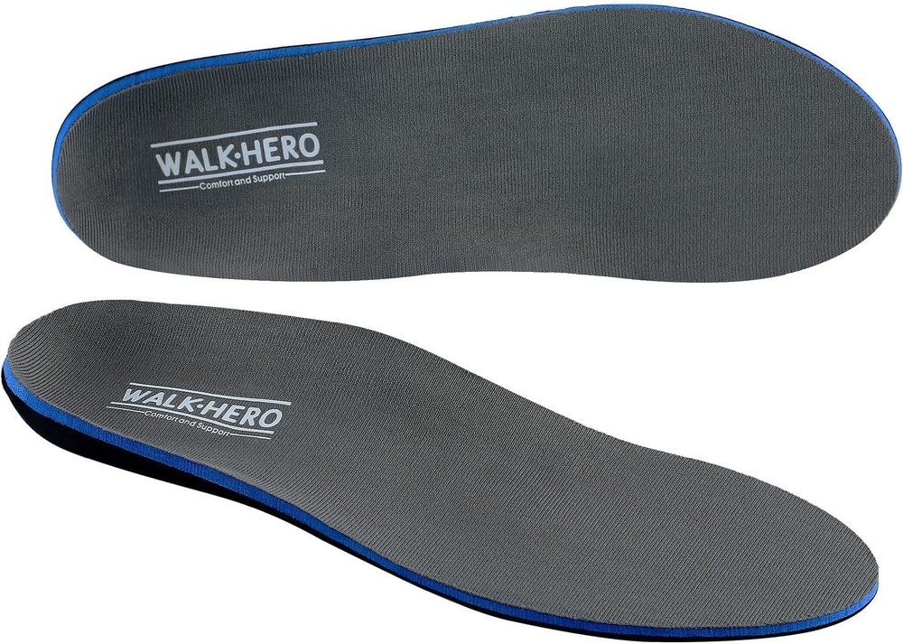 WALKHERO Plantar Fasciitis Insoles High Arch Support Men’s 15-15.5