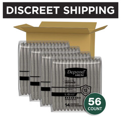 Depend Night Defense Incontinence Underwear for Men, Adult Diapers, L, 56 Count