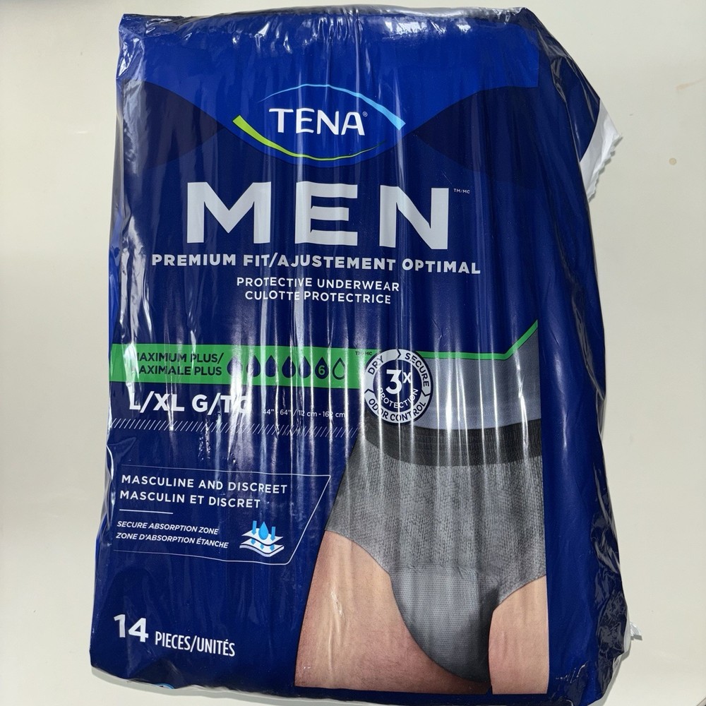TENA Disposable Underwear Male Large / X-Large 14 Ct Protective Super Plus L/XL