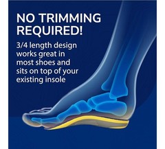 Dr Scholls Comfort Orthotics 3/4 Length Insoles Relieves Pain