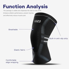 Compression Knee Support Sleeve Elastic Knee Pad Brace Gym Sports Leg Protector