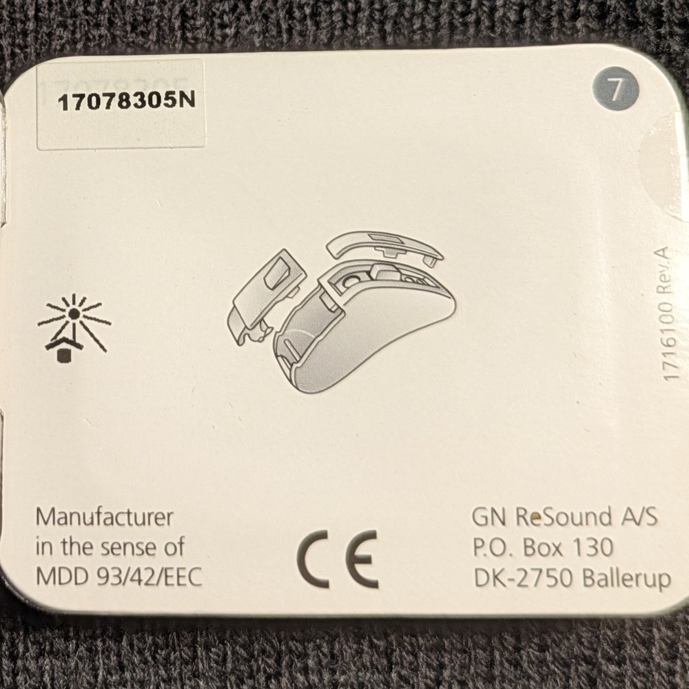 Genuine GN ReSound dot² Hearing Aid Outer Case Shells – 17078305N – New in Pack