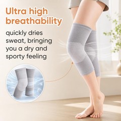 Mivoro Bamboo Knee Sleeve for – One Pair X-Large(91-116), Gray
