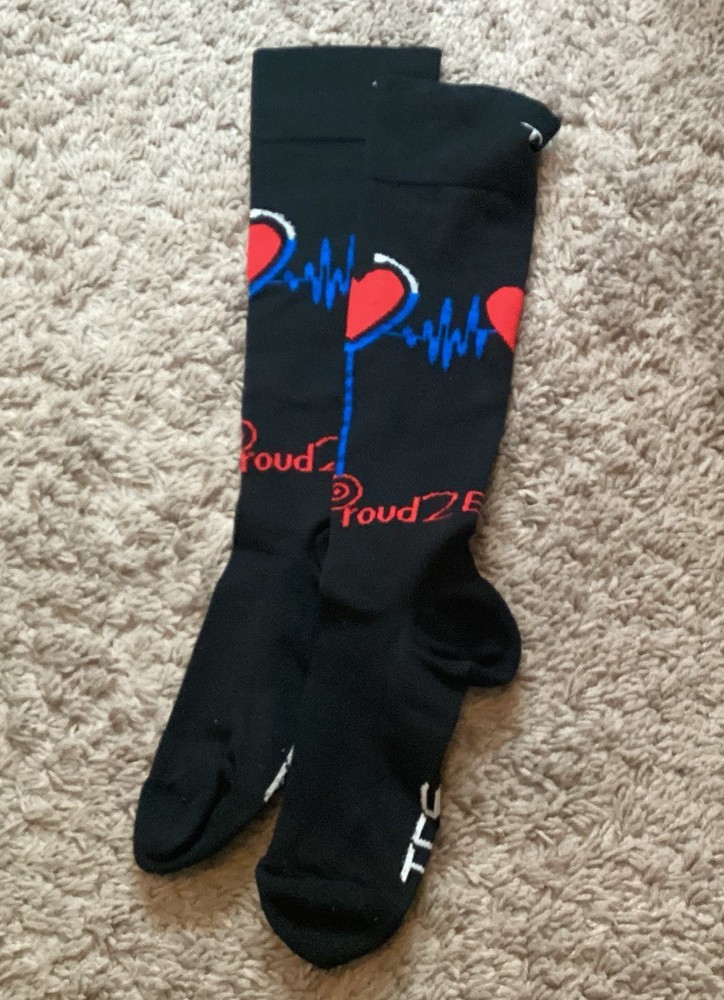 TCS Compression Socks/Women/ XL 1 Pair Black Graphic Socks
