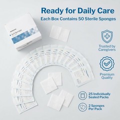 Split Sponges High Absorbency, 6-Ply Sterile, I.V. and Tracheostomy Dressings, P