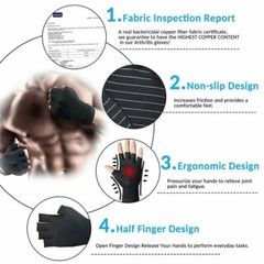 Copper Infused Compression Arthritis Gloves Carpal Tunnel Joint Pain Circulation