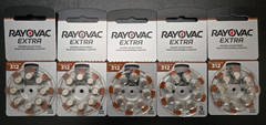 Rayovac Size 312 Extra Advanced Mercury Free Hearing Aid Batteries 40 Batteries