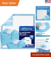 Ultra-Absorbent 30″x36″ Pads with Hypoallergenic Material – 25 Disposable Packs