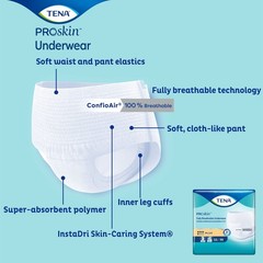 Disposable Pull-On Underwear for Adults, Large, Tear-Away Seams, 18 Count