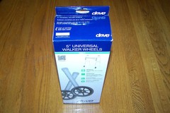 DRIVE MEDICAL 5″ UNIVERSAL WALKER WHEELS 350 LB CAPACITY IS EXCELLENT NEW IN BOX