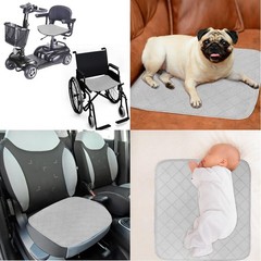 Waterproof Incontinence Chair Pads 22″x21″, 2 Pack Non-Slip Absorbent Seat Cover