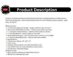 Cushion Lab Ergonomic Seat Cushion Pressure Relief for Office, Car, Wheelchair