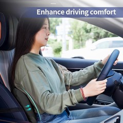 Lumbar Support Pillow for Office Chair, Car Lower Back A-black