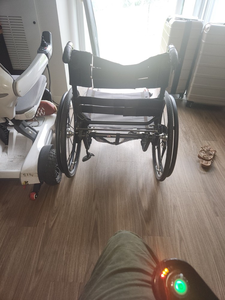 Tilite Tr (Titanium, Ultimate Tifit Frame) Rigid Wheelchair W/Cloth Fiber Back