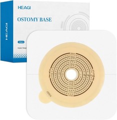 10 PCS Skin Barrier with Non-Woven Border for Two-Piece Colostomy Bags, Cut-t…