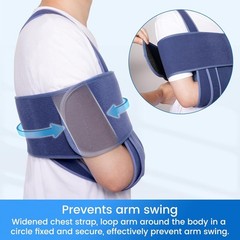 Arm Sling , Shoulder Immobilizer Left & Right Blue, XL Fractured, Disloocation