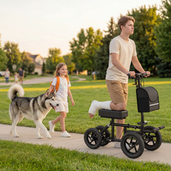 Flybrother All Terrain Knee Scooter for Adults Foldable Knee Scooter