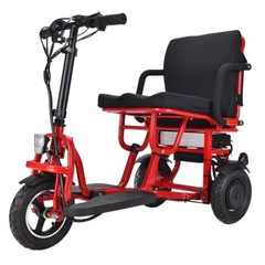 Double Motor 700W 3-Wheel 3 speed Foldable Travel Mobility Scooter fit Senior